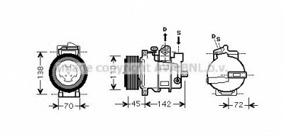 AVA QUALITY COOLING msk570 -  Компрессор, кондиционер